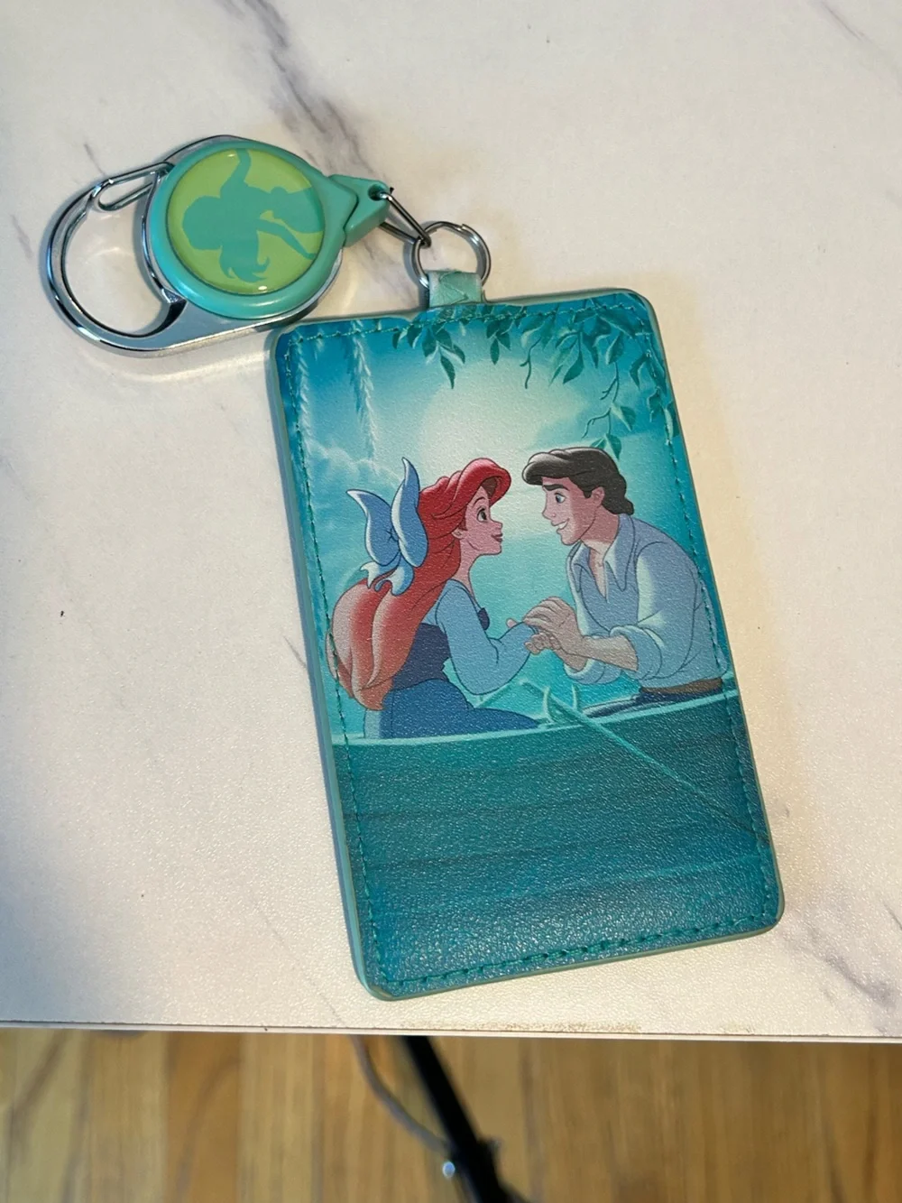 Loungefly Disney The Little Mermaid Ariel & Eric Lagoon Cardholder Retractab